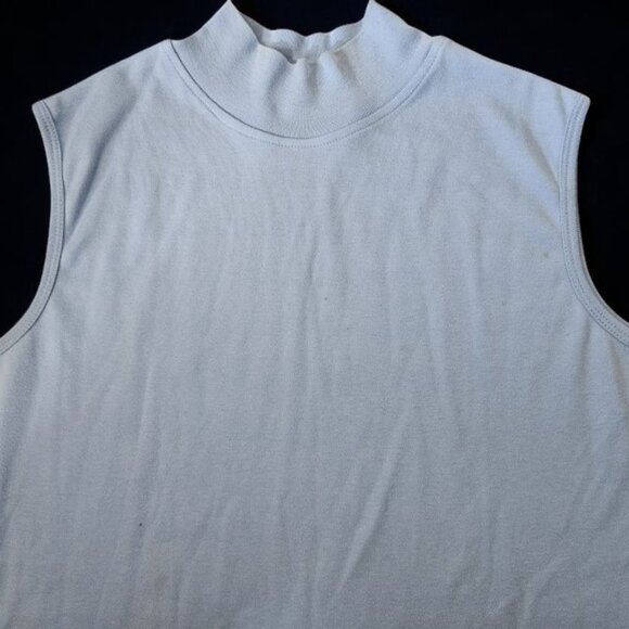 * BRIDGE GATE Light Blue Sleeveless Mock Turtleneck Top Ladies MEDIUM - Picture 3 of 3